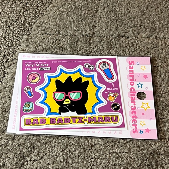 Bad Badtz-Maru Sunglasses Vinyl Sticker Small Sheet Japan Official Sanrio Kawaii - Picture 1 of 6